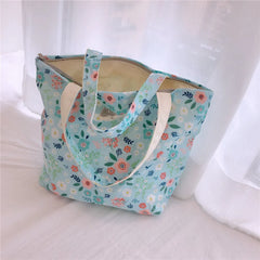 Multicolor Floral Handbags Canvas Tote Bags Eco-Friendly Shopping Bag