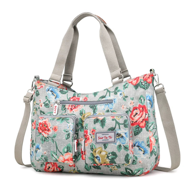 Multicolor Women's Shoulder Bag Large-Capacity Nylon Tote Crossbody Bag