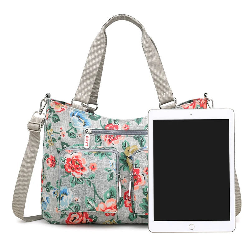 Multicolor Women's Shoulder Bag Large-Capacity Nylon Tote Crossbody Bag