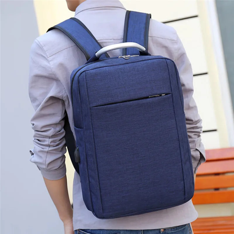 Anti-theft USB Charging Backpack Laptop Travel Bag
