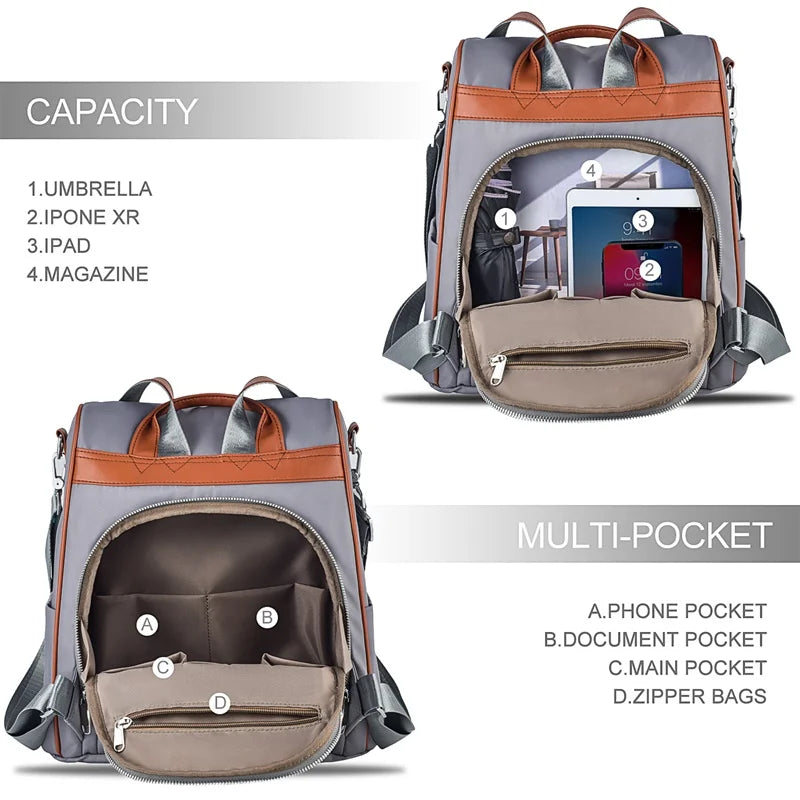 Large Anti-theft Waterproof Backpack Unisex Casual Bag