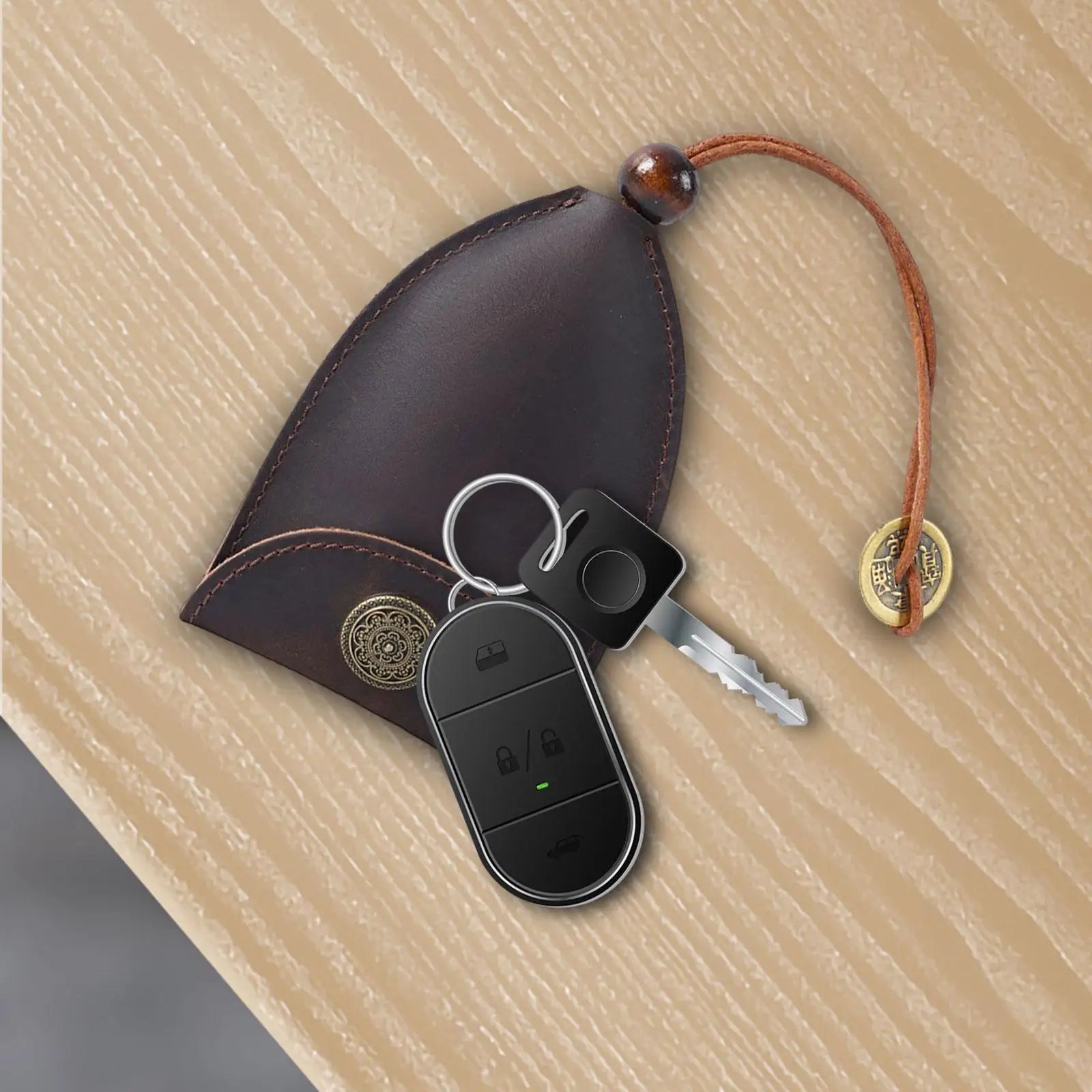 Car Key Holder PU Leather Pendant for Business Men Women