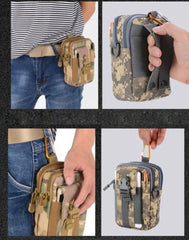 Casual Waterproof Canvas Belt Bag Men Waist Pack Money Belt Purse