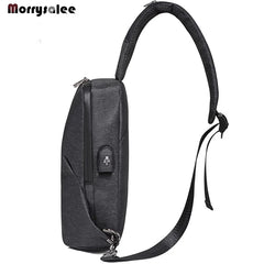 Men's USB Charging Chest Pack Crossbody Bag