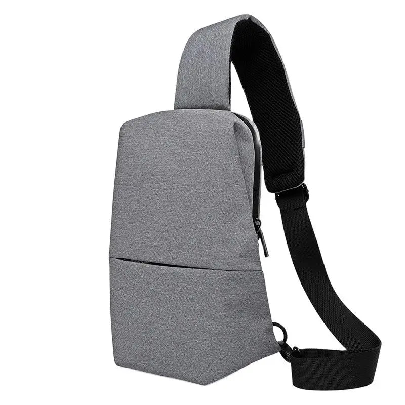 Men's USB Charging Crossbody Bag Waterproof Shoulder Chest Pack