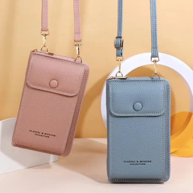Multifunction Shoulder Bags Women Soft PU Leather Crossbody Phone Bags