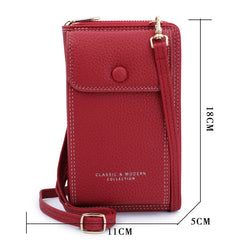 Multifunction Shoulder Bags Women Soft PU Leather Crossbody Phone Bags