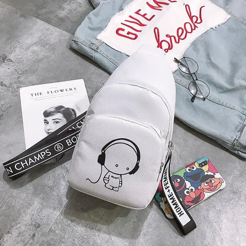 Fashionable Women's Crossbody Chest Bag Young Girl's Shoulder Bag