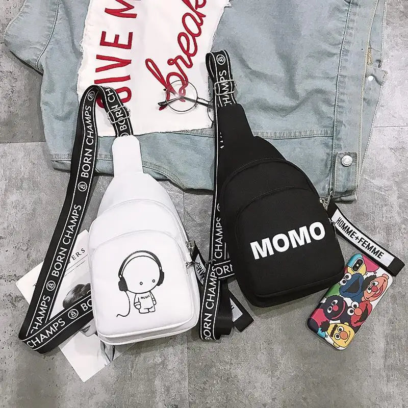 Fashionable Women's Crossbody Chest Bag Young Girl's Shoulder Bag