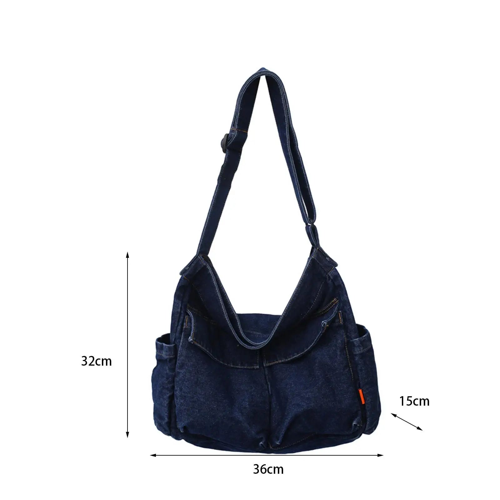 Multifunction Hobo Bag Large Handbag Zipper Closure Adjustable Straps