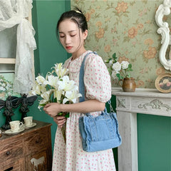 Denim Crossbody Bags with Pouch Tote Bag Casual Lightweight