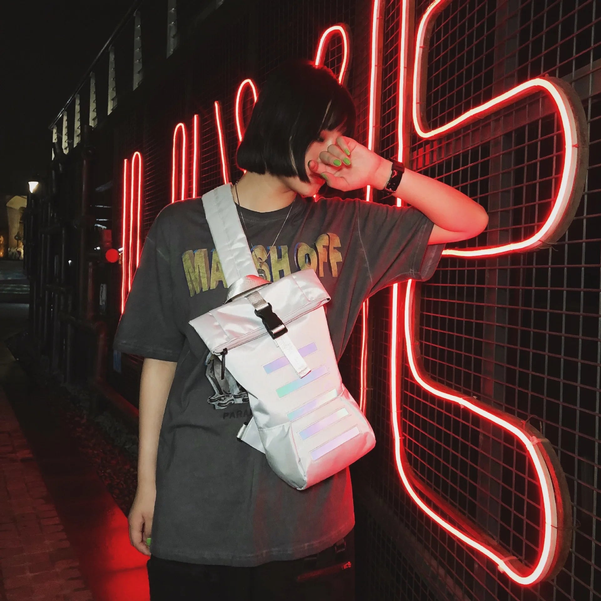 Men Casual Chest Bag Waterproof Messenger Travel Sling Bag