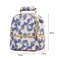 Mummy Bag Baby Food Backpack Double Layer Feeding Bottle Backpack