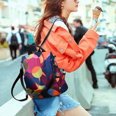 Multifunction Shoulders Backpack Women Oxford Cloth Travel School Bags