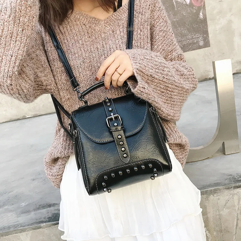Multifunctional Backpack Female Winter Large-capacity One-shoulder Handbag