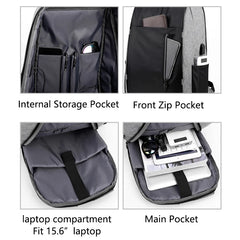 Men's Waterproof Shoulder Bag for School and Work