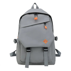 Nylon Embroidered College Student School Bag Backpack