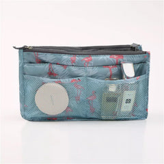 Nylon Double Zipper Travel Organizer Handbag Large Capacity Storage