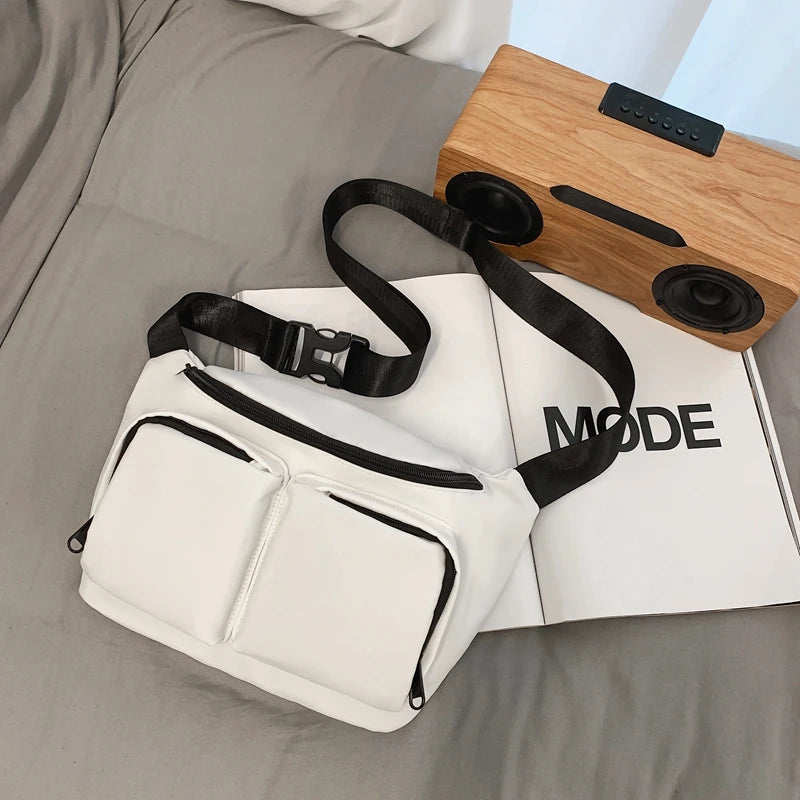 Multifunctional Crossbody Bag Waterproof Nylon Chest Bag Hip Phone Purse