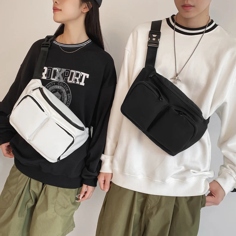 Multifunctional Crossbody Bag Waterproof Nylon Chest Bag Hip Phone Purse
