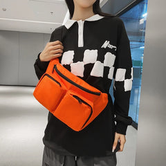 Multifunctional Crossbody Bag Waterproof Nylon Chest Bag Hip Phone Purse