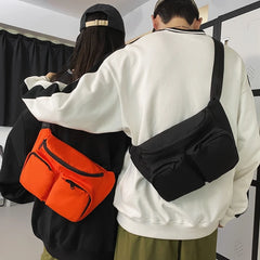Multifunctional Crossbody Bag Waterproof Nylon Chest Bag Hip Phone Purse