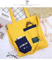 Canvas Shoulder Bag Large Capacity Handbags Women Tote Shopping Crossbody Bags