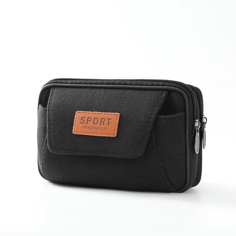 Multifunctional Waist Bag Men Wallet Purse Casual Large Phone Belt Bag