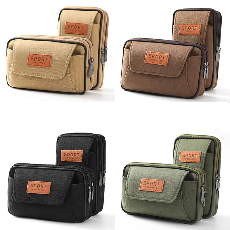 Multifunctional Waist Bag Men Wallet Purse Casual Large Phone Belt Bag