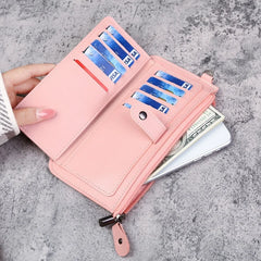 Multifunctional Women Wallet PU Leather Long Wallets Clutch Purse