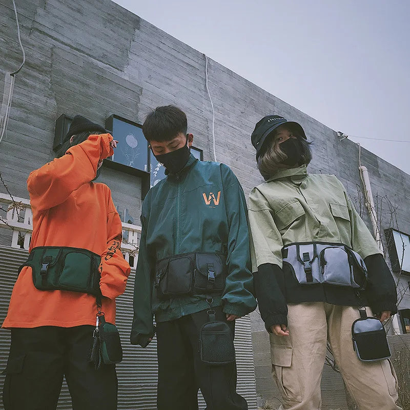 Outdoor Tactical Chest Waist Bag Hip Hop Motorcycle Phone Crossbody