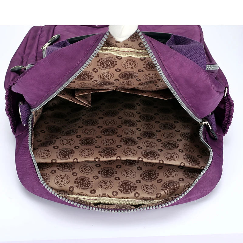 Outdoor Women Handbag Waterproof Tote Bag Nylon Shoulder Bag Large Capacity