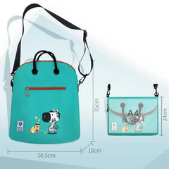 Oxford Storage Bag Unicorn Dinosaur Cartoon Printed Large Capacity Tuition Bag