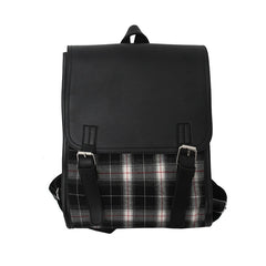 Teenager Laptop Backpack Lattice School Bag High Student Boy Girl Schoolbag