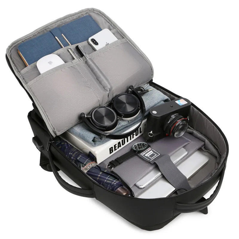 USB Charging Business Backpack Waterproof School Bag