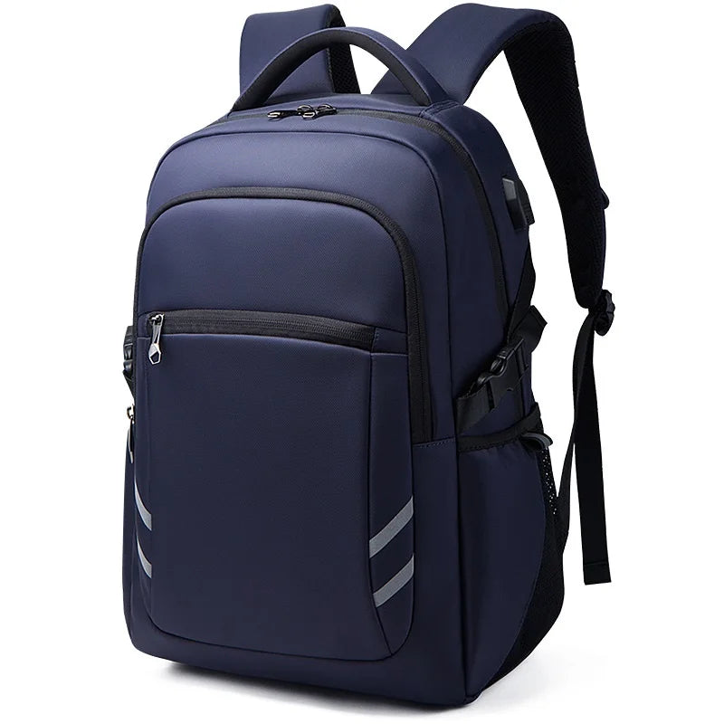 USB Charging Headphone Jack Men's Backpack Large Capacity Waterproof Schoolbag