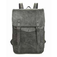Vintage Waterproff Backpack Men School Bags Leather Travel Laptop Bag