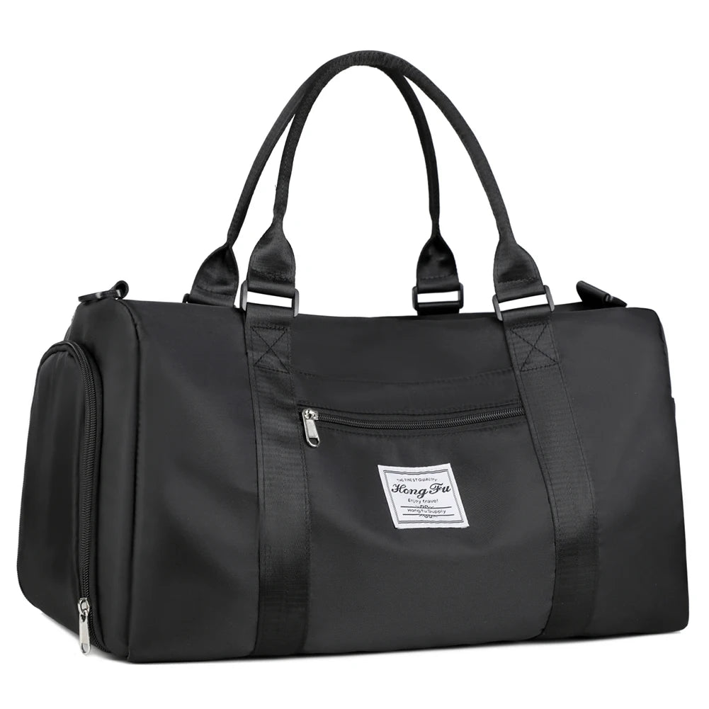 Weeks Travel Duffel Bag Waterproof Large Weekend Bag with Shoe Compartment
