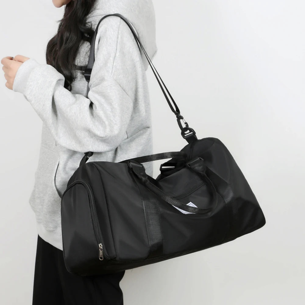 Weeks Travel Duffel Bag Waterproof Large Weekend Bag with Shoe Compartment
