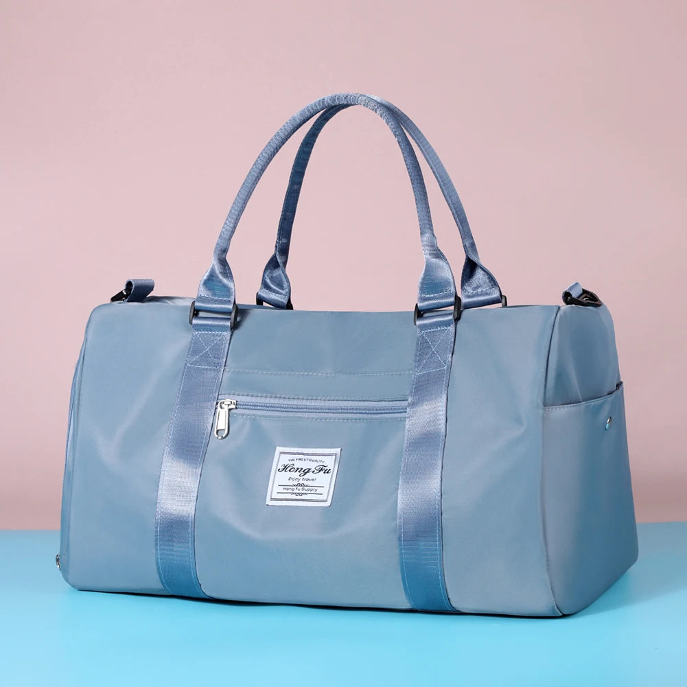 Weeks Travel Duffel Bag Waterproof Large Weekend Bag with Shoe Compartment
