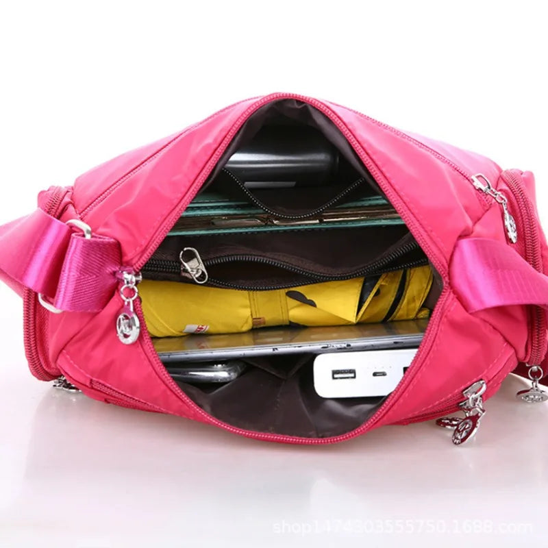 Women Crossbody Messenger Bag Waterproof Nylon Single Shoulder Pack