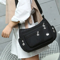 Women Crossbody Messenger Bag Waterproof Nylon Single Shoulder Pack