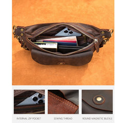 Leather Fanny Pack Hip Bum Waist Bag Multifunctional Shoulder Bag