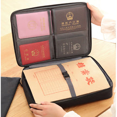 Multipocket Business Travel Bag Waterproof Document Storage Handbag