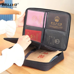 Multipocket Business Travel Bag Waterproof Document Storage Handbag