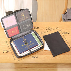 Multipocket Business Travel Bag Waterproof Document Storage Handbag
