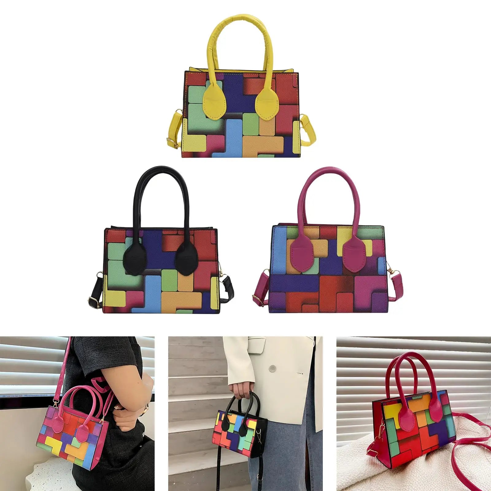 Colorful Clutch Purses Shoulder Bag for Girls Women