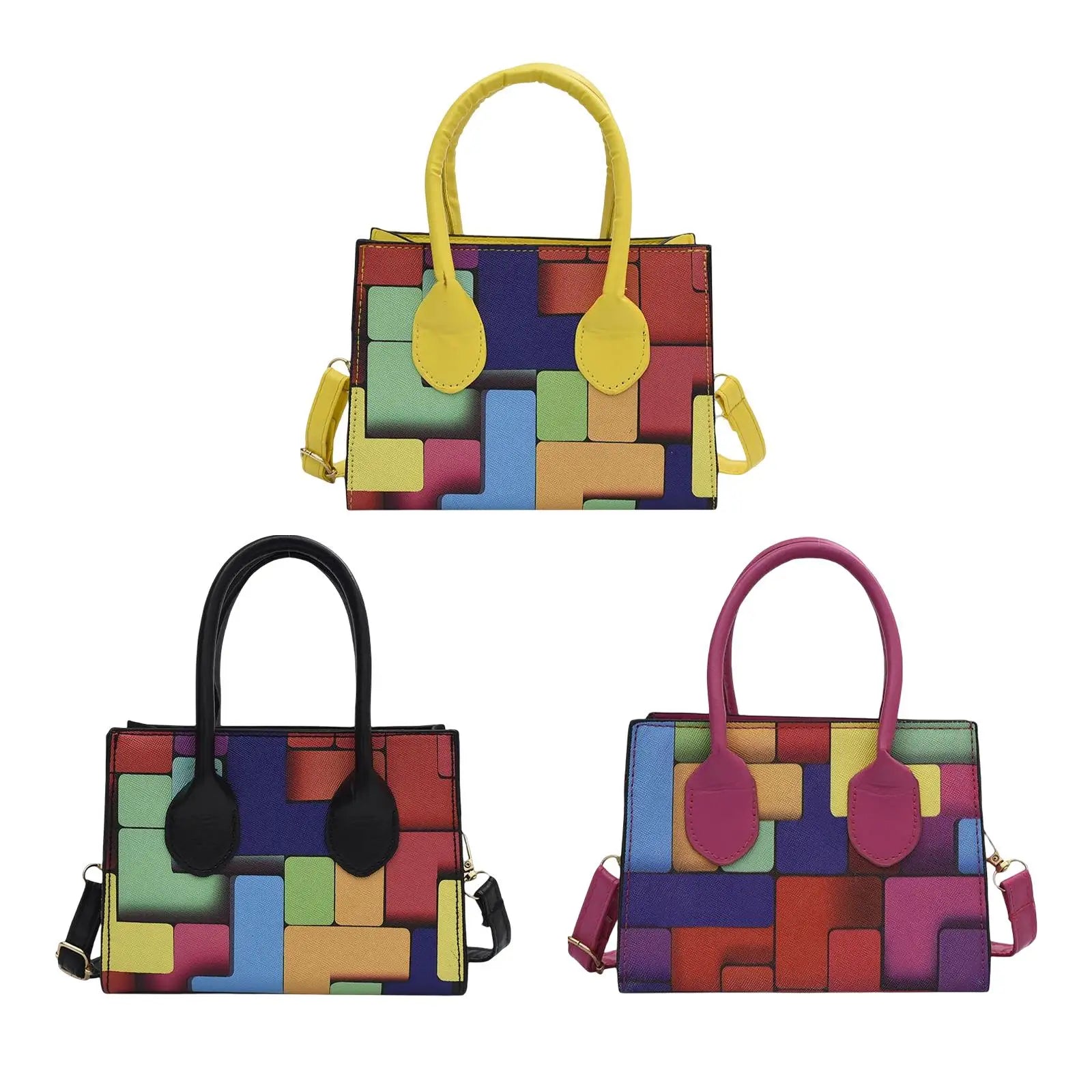 Adjustable Strap Shoulder Bag Colored Clutch Handbag