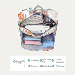 Mummy Diaper Bag Large Capacity Print Diaper Organizer Bag