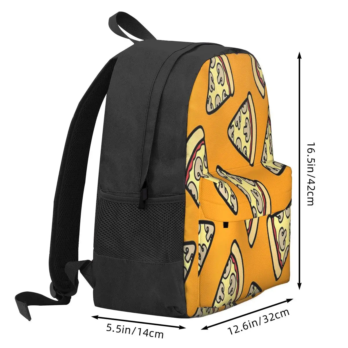 Mushroom Pizza Pattern Backpacks Men's Women's Bags